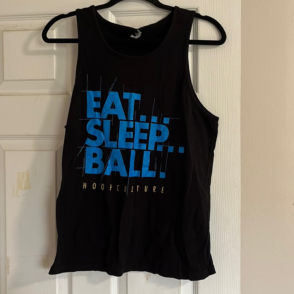 Hoop culture-Eat, Sleep, Ball- black tank shirt-Small